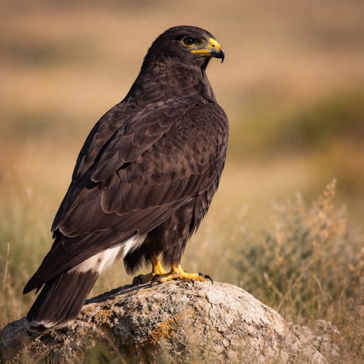 Ferruginous Hawk Dark Perch