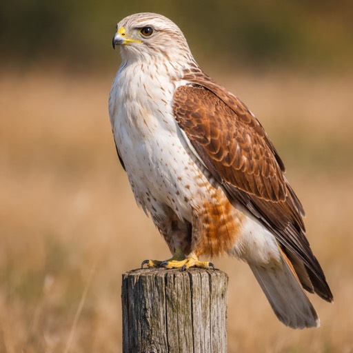 Ferruginous Hawk Light Perch