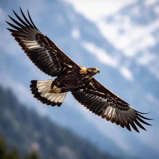 Golden Eagle Immature Flight