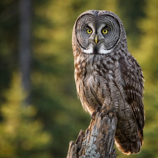 Great Gray Owl M Perch