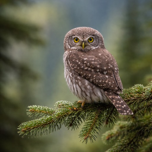 Northern Pygmy-Owl M Perch