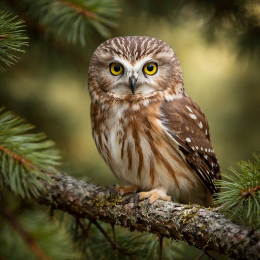 Northern Saw-whet Owl M Perch
