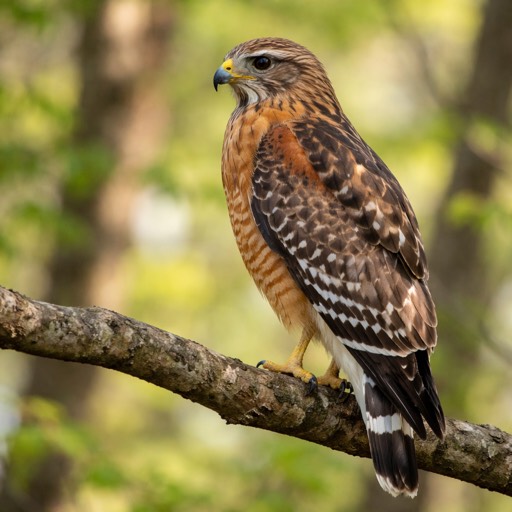 Red-shouldered Hawk M Perch