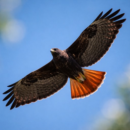 Red-tailed Hawk Dark Flight