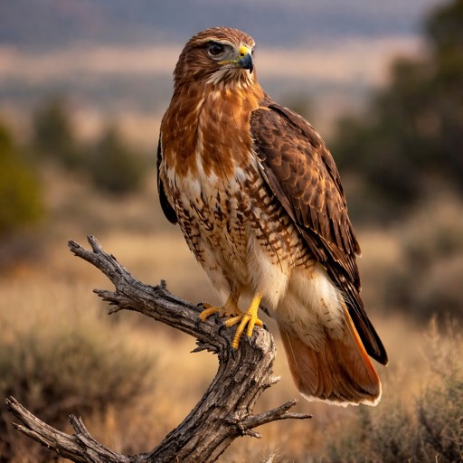 Red-tailed Hawk Rufous Perch