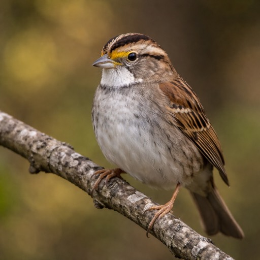 White-throated Sparrow Tan Striped