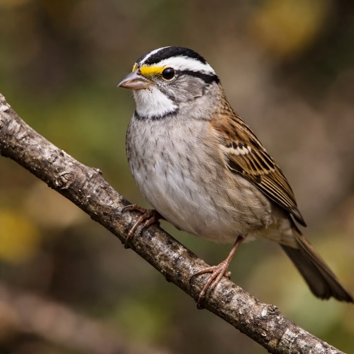 White-throated Sparrow White Striped